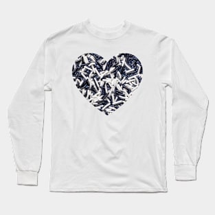 Black and White Zebra Sprinkles Candy Heart Photograph Long Sleeve T-Shirt